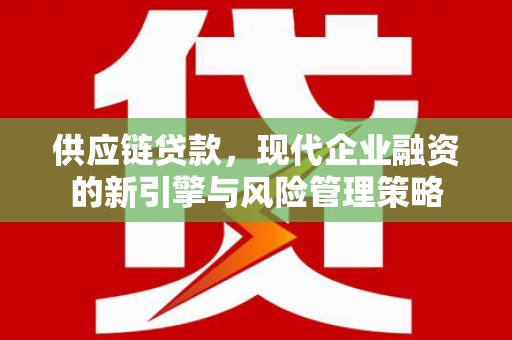 双湖供应链贷款，现代企业融资的新引擎与风险管理策略