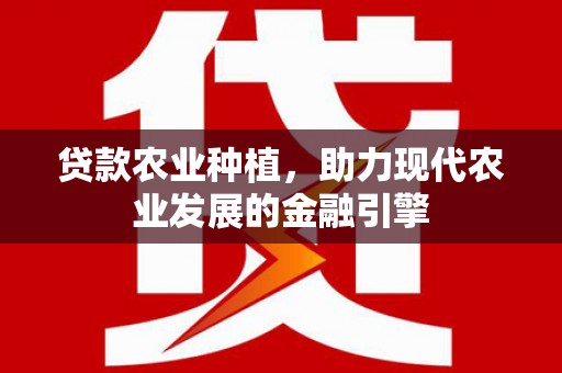 双湖贷款农业种植，助力现代农业发展的金融引擎