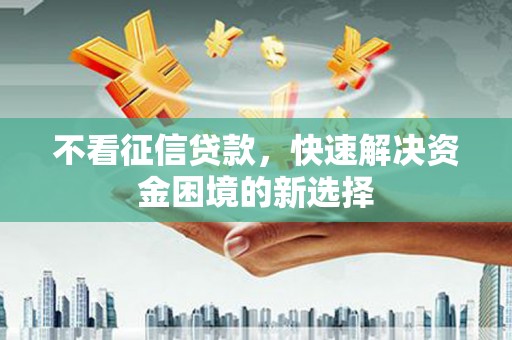 双湖不看征信贷款，快速解决资金困境的新选择