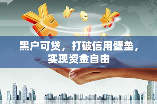 双湖黑户可贷，打破信用壁垒，实现资金自由