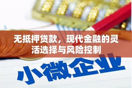 双湖无抵押贷款，现代金融的灵活选择与风险控制