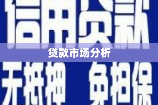 双湖贷款市场分析